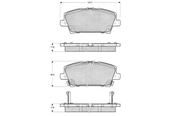 PROCODIS FRANCE Комплект тормозных колодок, дисковый тормоз PF1452